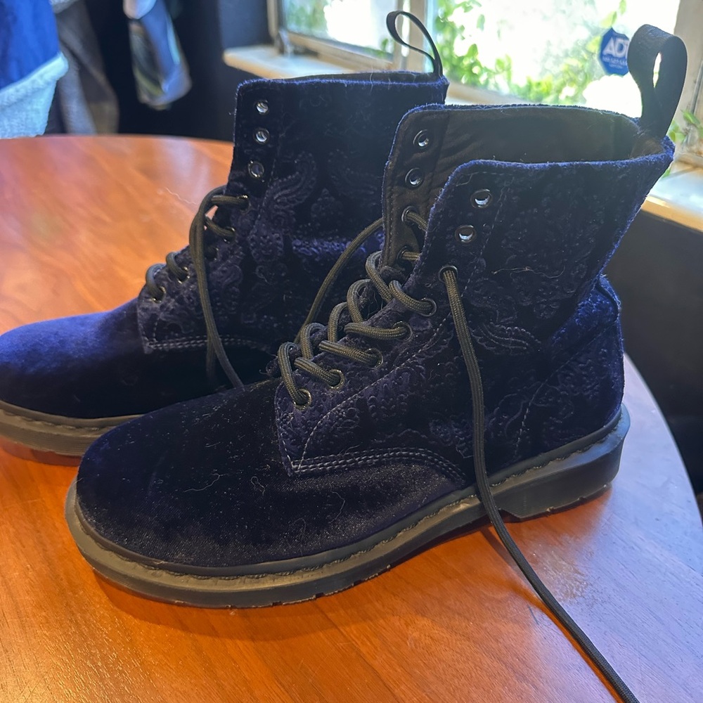 Dr. Martens Black Brocade Boots - Picture 3 of 9
